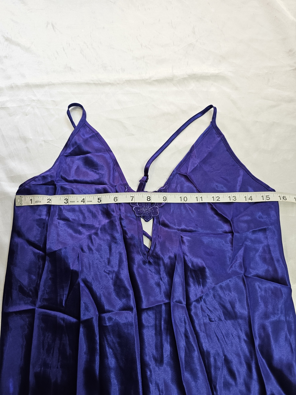 Satin Halter Maxi Dress in Royal Blue - Picture 5 of 8